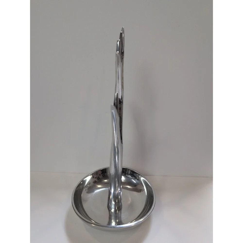 Nambe Jewelry Display Tree Signed‎ By Wei Young 12 Inch.